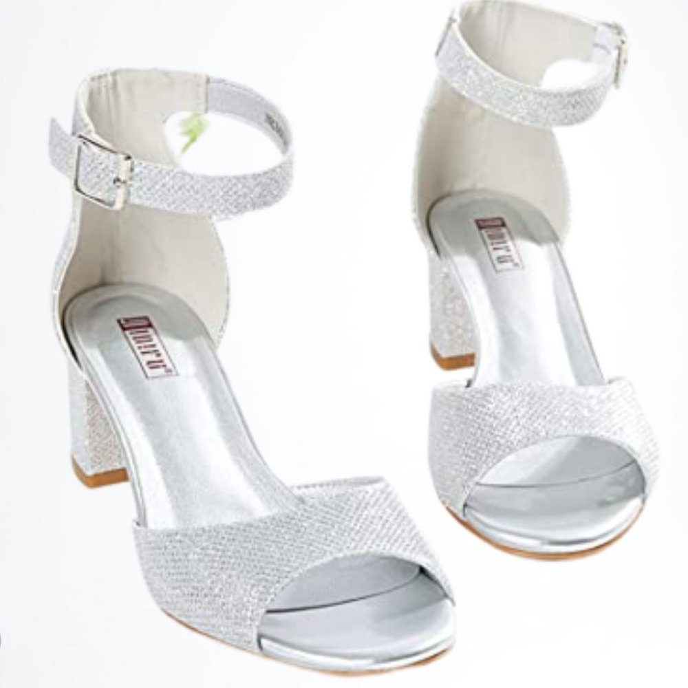 Women Sandals Shoes Glitter Ankle strap